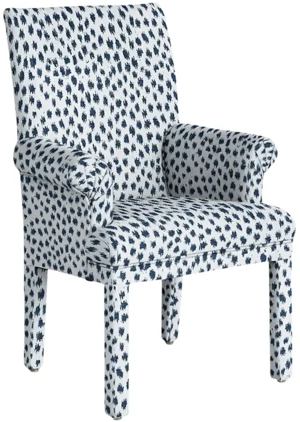 Monroe Armchair, Indigo Spot Sunbrella