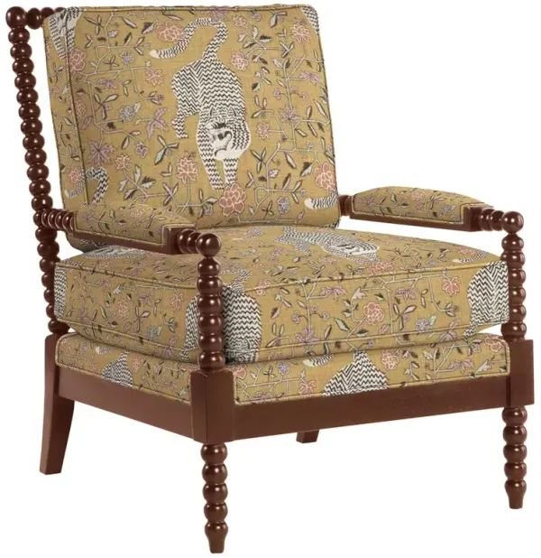 Bankwood Spindle Chair, Tiger Print