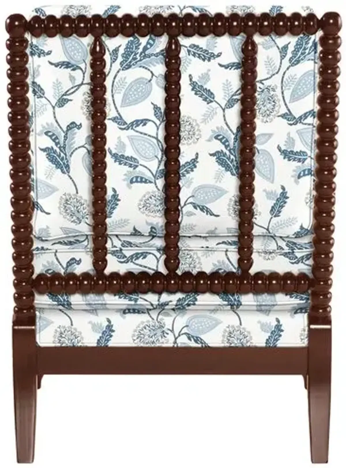 Bankwood Spindle Chair - Reid Indigo Floral - Handcrafted - Blue