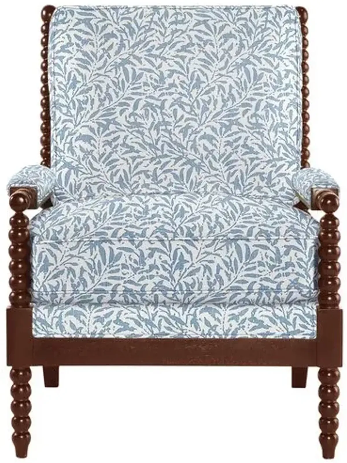 Bankwood Spindle Chair - Lunden Floral - Handcrafted - Blue