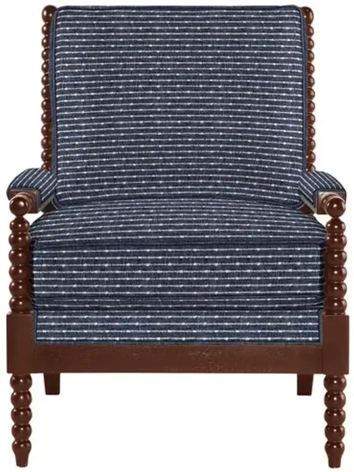 Bankwood Spindle Chair - Marina Stripe - Handcrafted - Blue