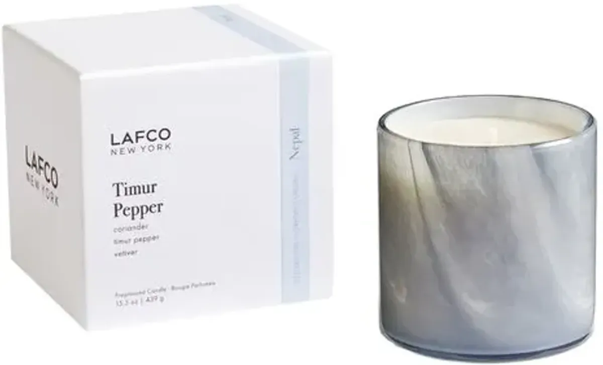 15.5oz Timur Pepper Candle - LAFCO New York - Gray