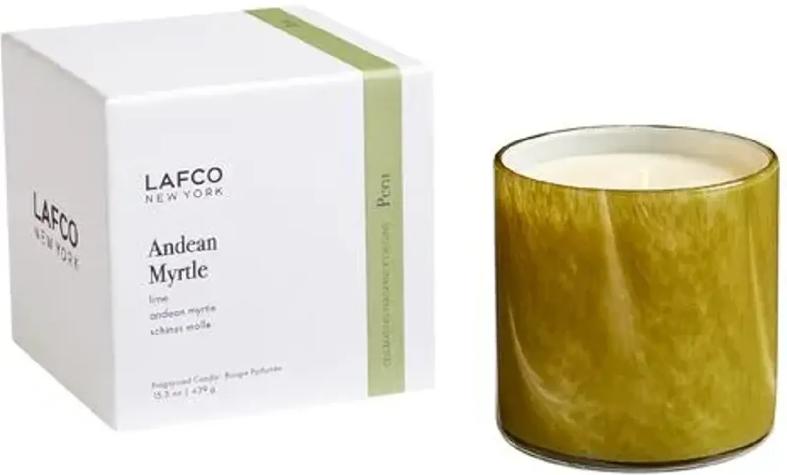 15.5oz Andean Myrtle Candle - LAFCO New York - Green