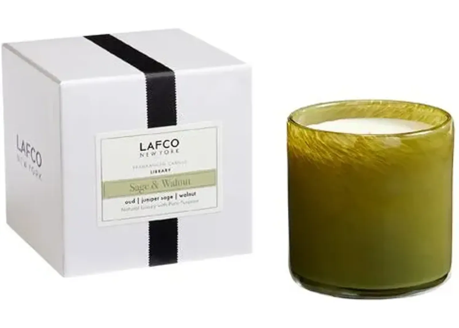 15.5oz Sage & Walnut Signature Candle - LAFCO New York - Green