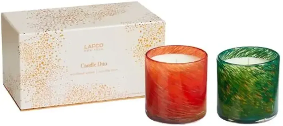 Woodland Spruce & Absinthe Plum 6.5oz Candle Duo - LAFCO New York - Multi