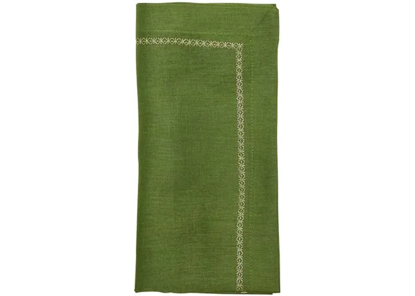 Set of 4 Classic Napkins - Kim Seybert - Green