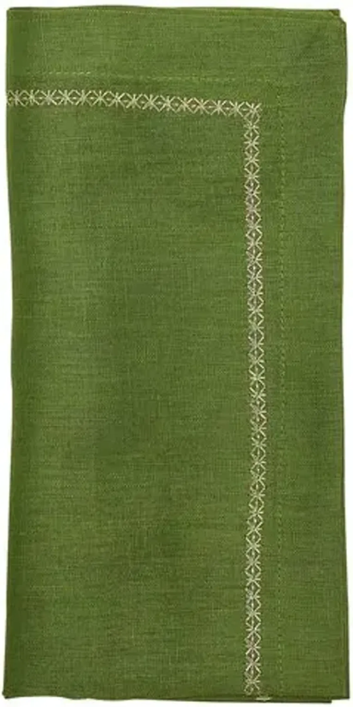 Set of 4 Classic Napkins - Kim Seybert - Green