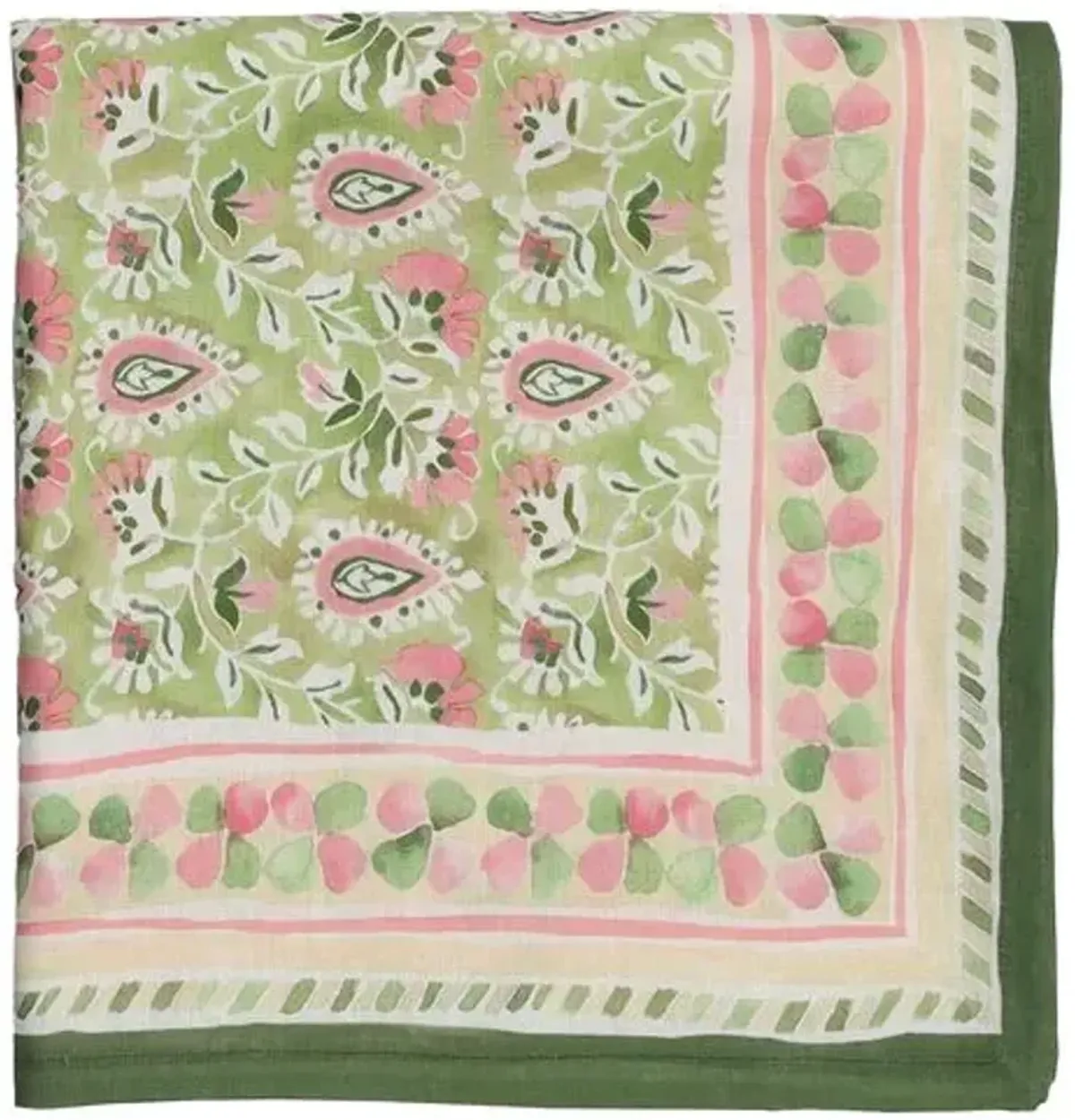 Mira Tablecloth - Green & Pink - Kim Seybert - Multi