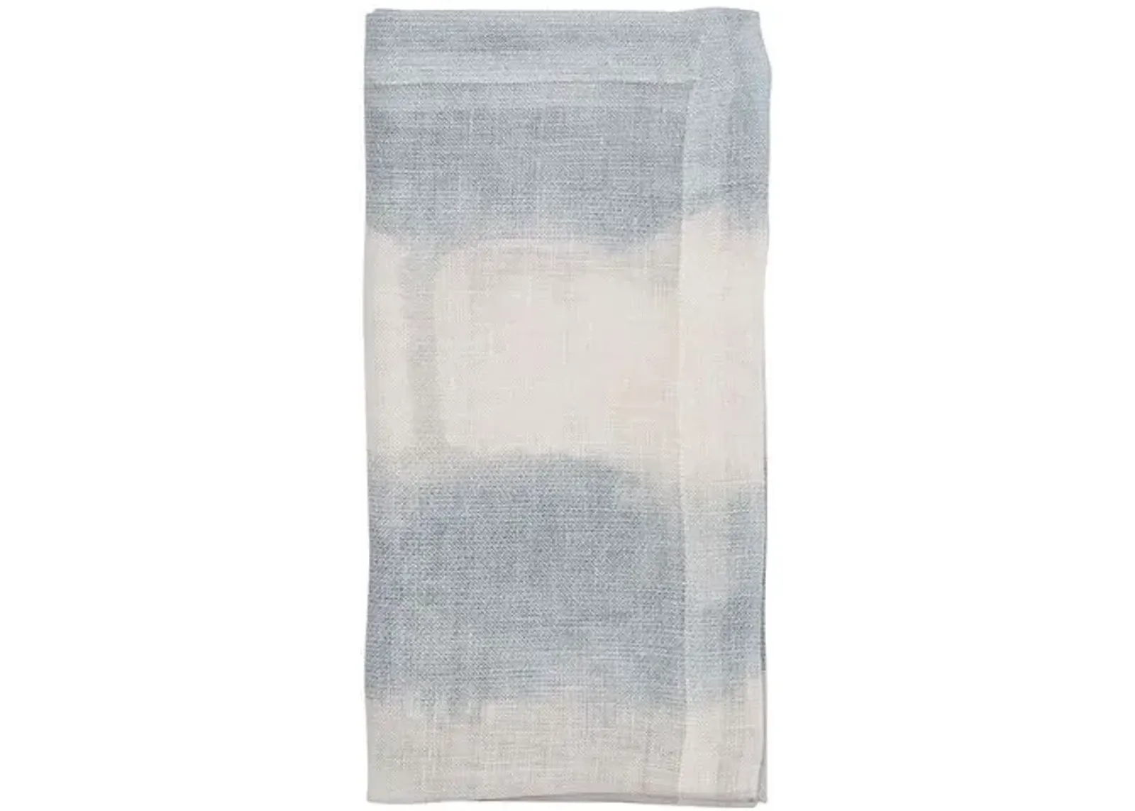 Set of 4 Watercolor Stripe Napkins - Kim Seybert - Blue