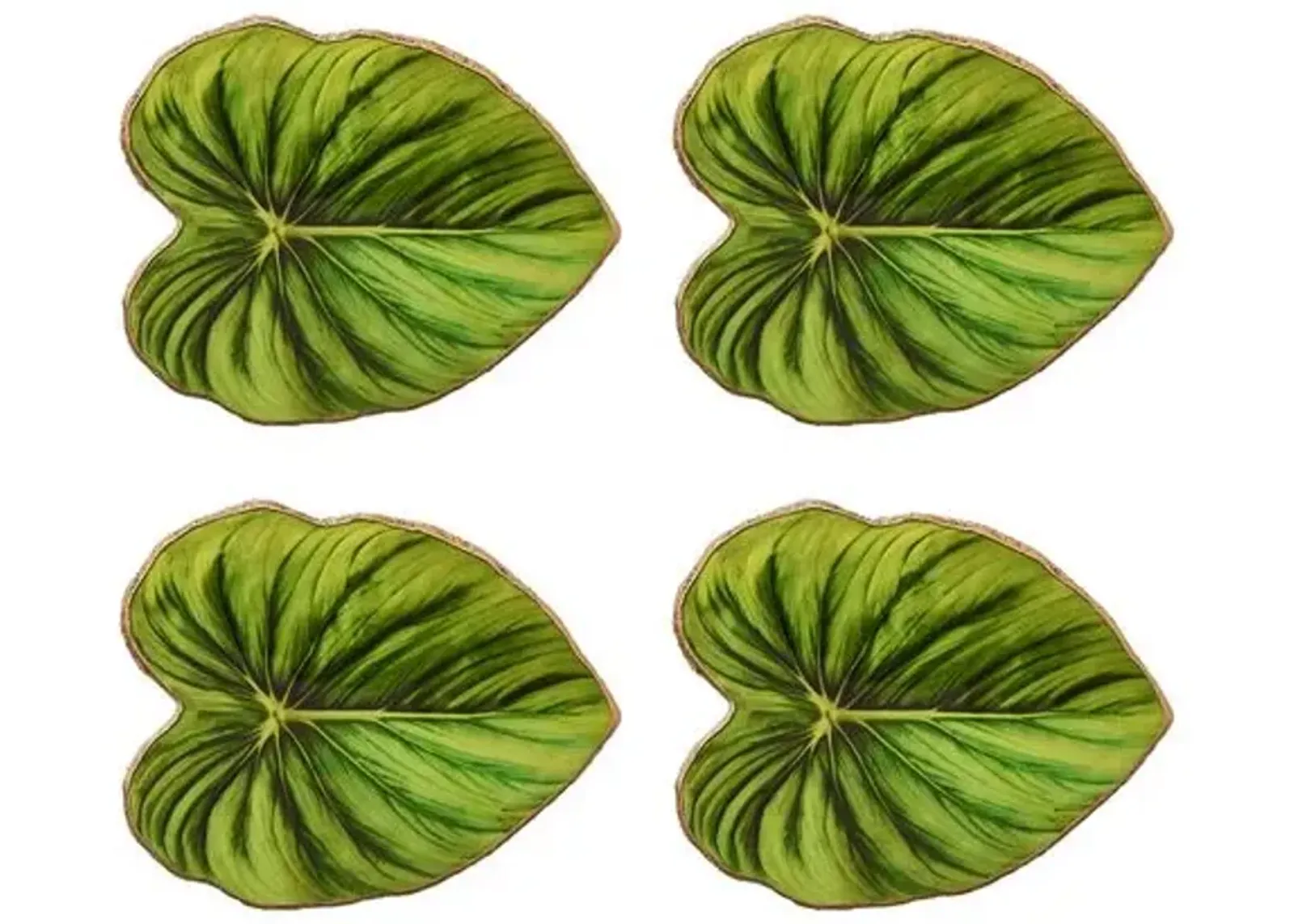 Set of 4 Tropicana Coasters - Kim Seybert - Green