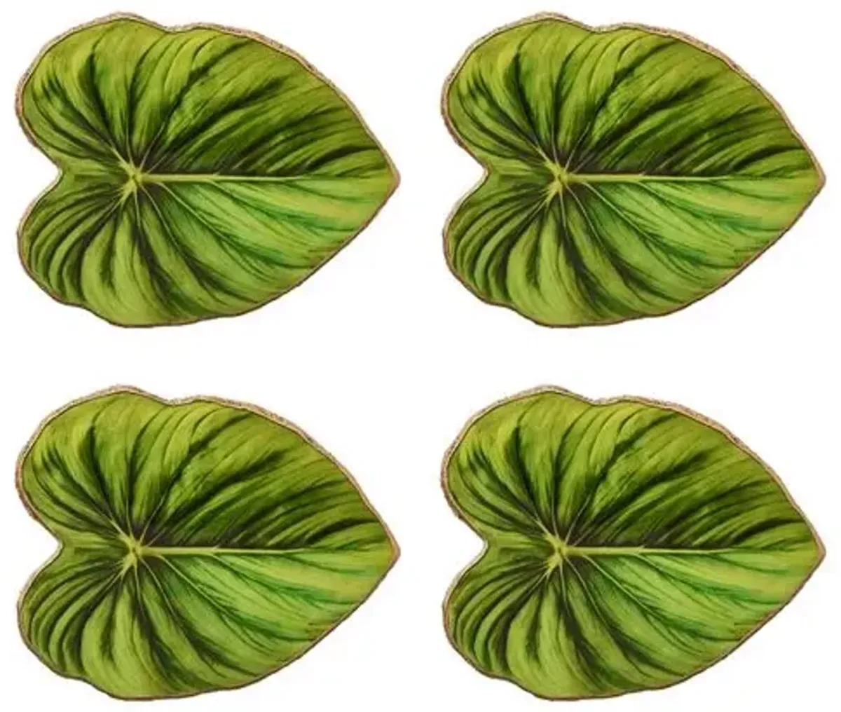 Set of 4 Tropicana Coasters - Kim Seybert - Green