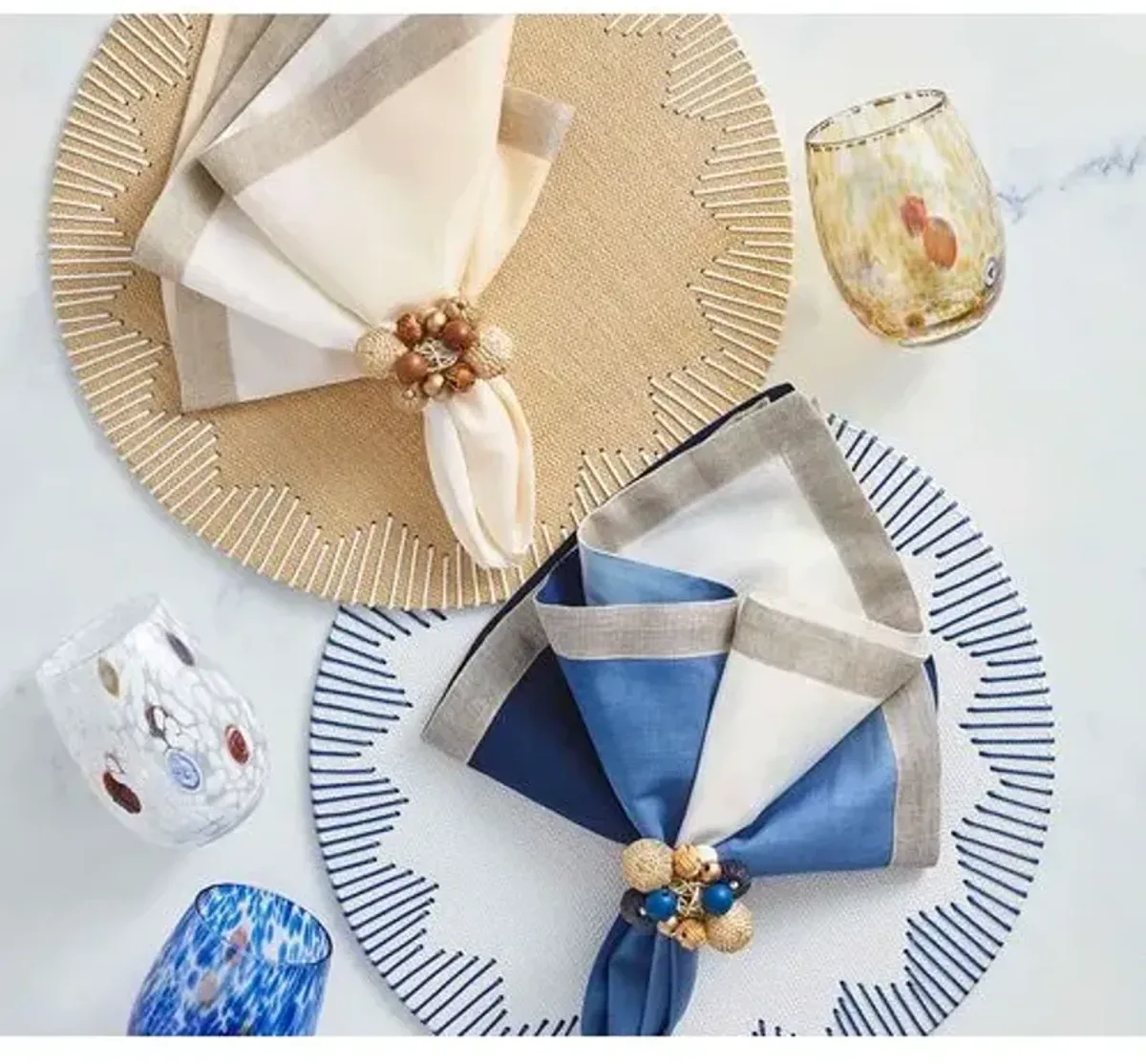 Set of 4 Dream Weaver Placemats - Kim Seybert - Blue