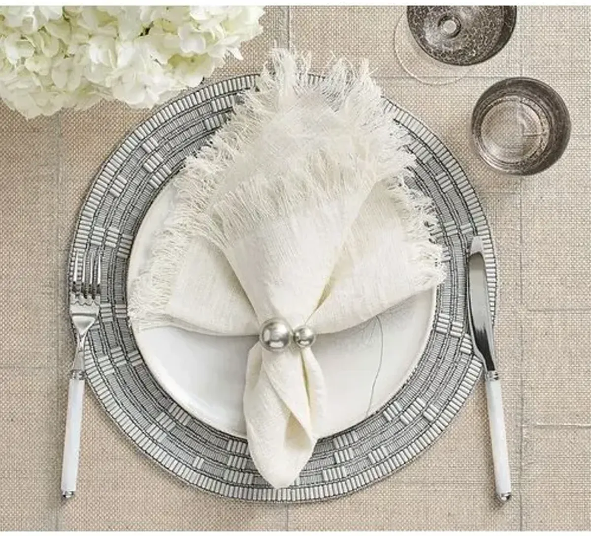 Set of 2 Matrix Placemats - Gray - Kim Seybert