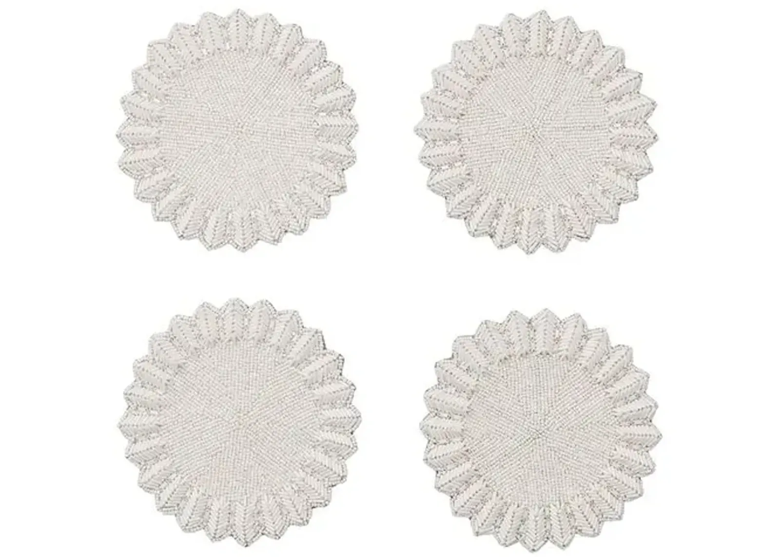 Set of 4 Lumina Coasters - Kim Seybert - White