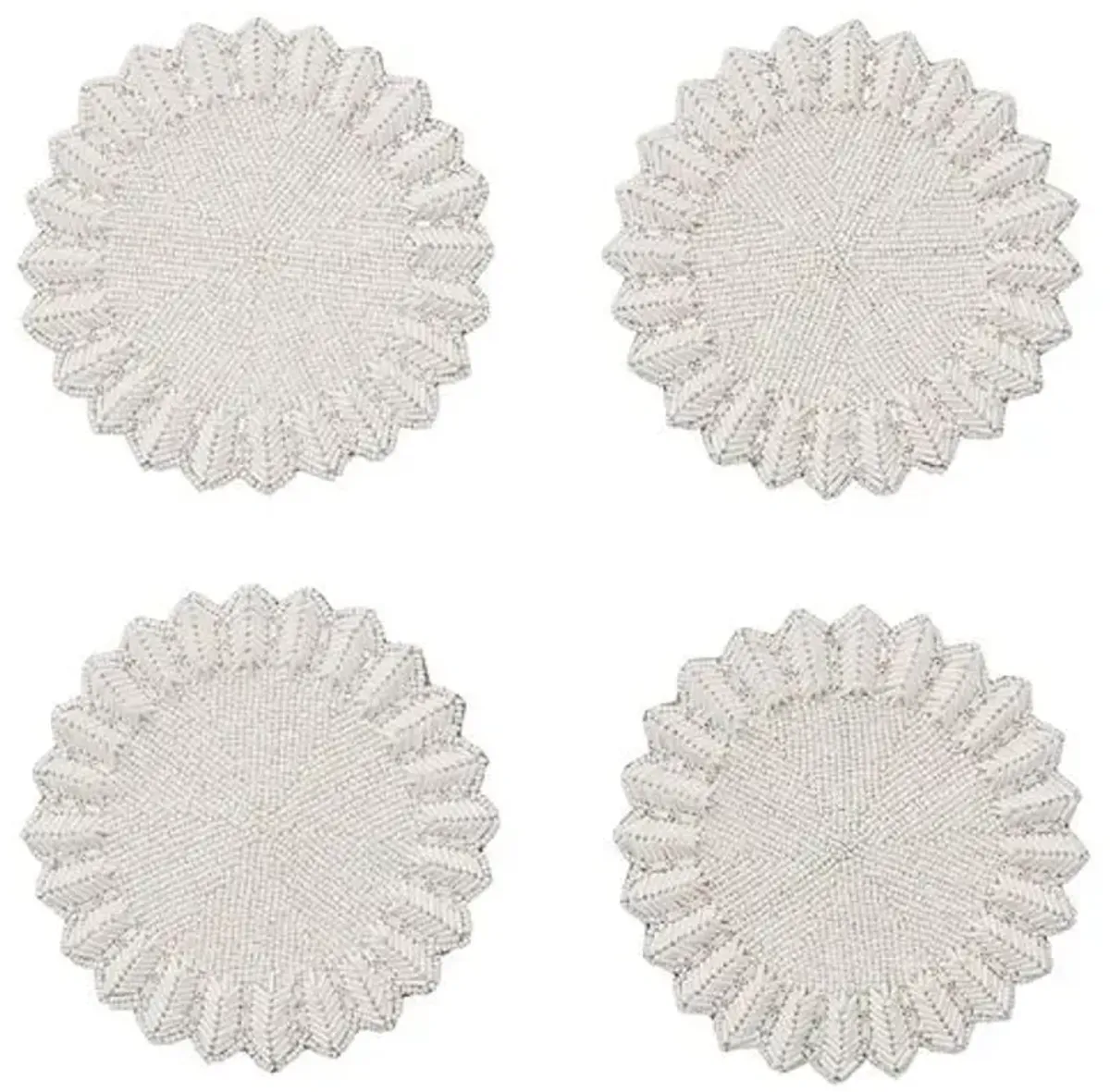 Set of 4 Lumina Coasters - Kim Seybert - White