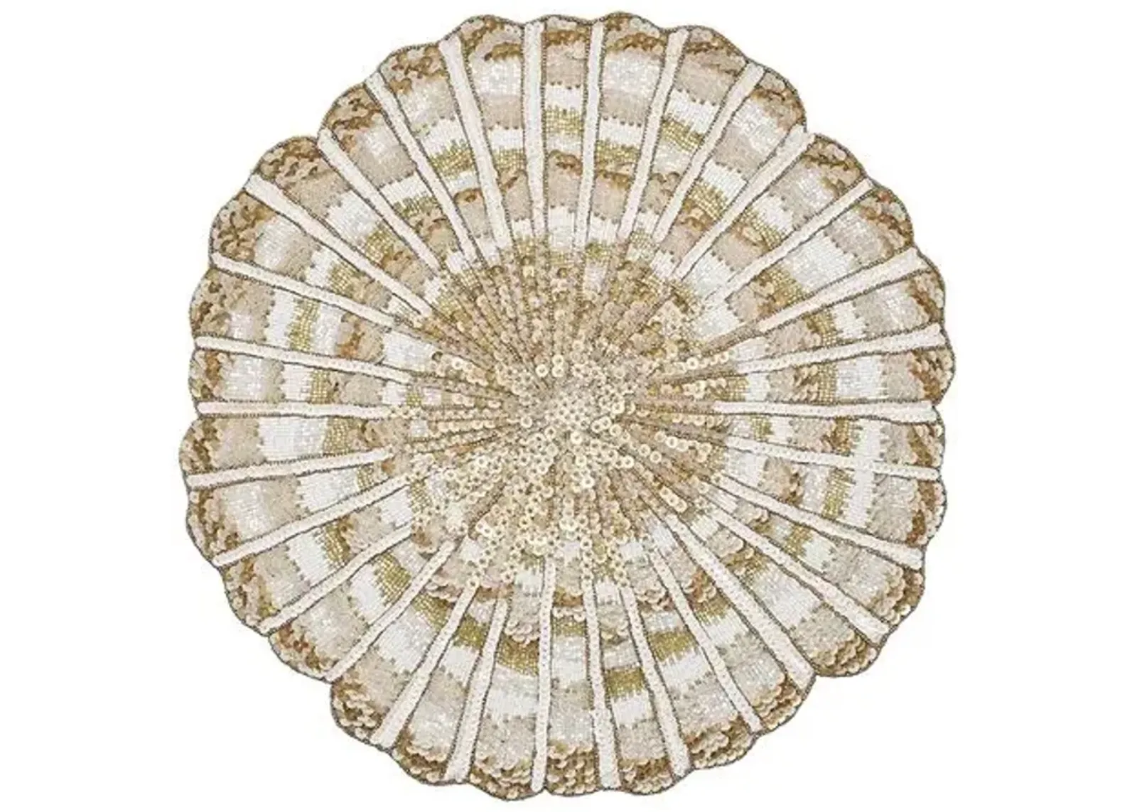 Set of 2 Nautilus Placemats - Champagne & Gold - Kim Seybert