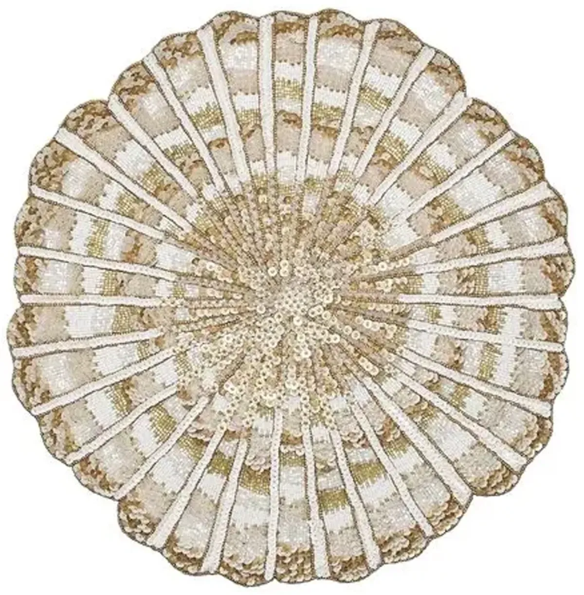 Set of 2 Nautilus Placemats - Champagne & Gold - Kim Seybert