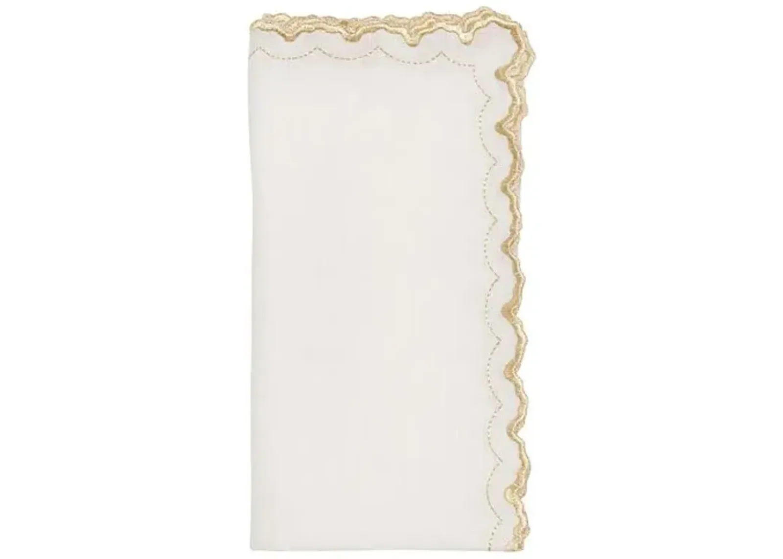 Set of 4 Arches Napkins - Kim Seybert - Gold