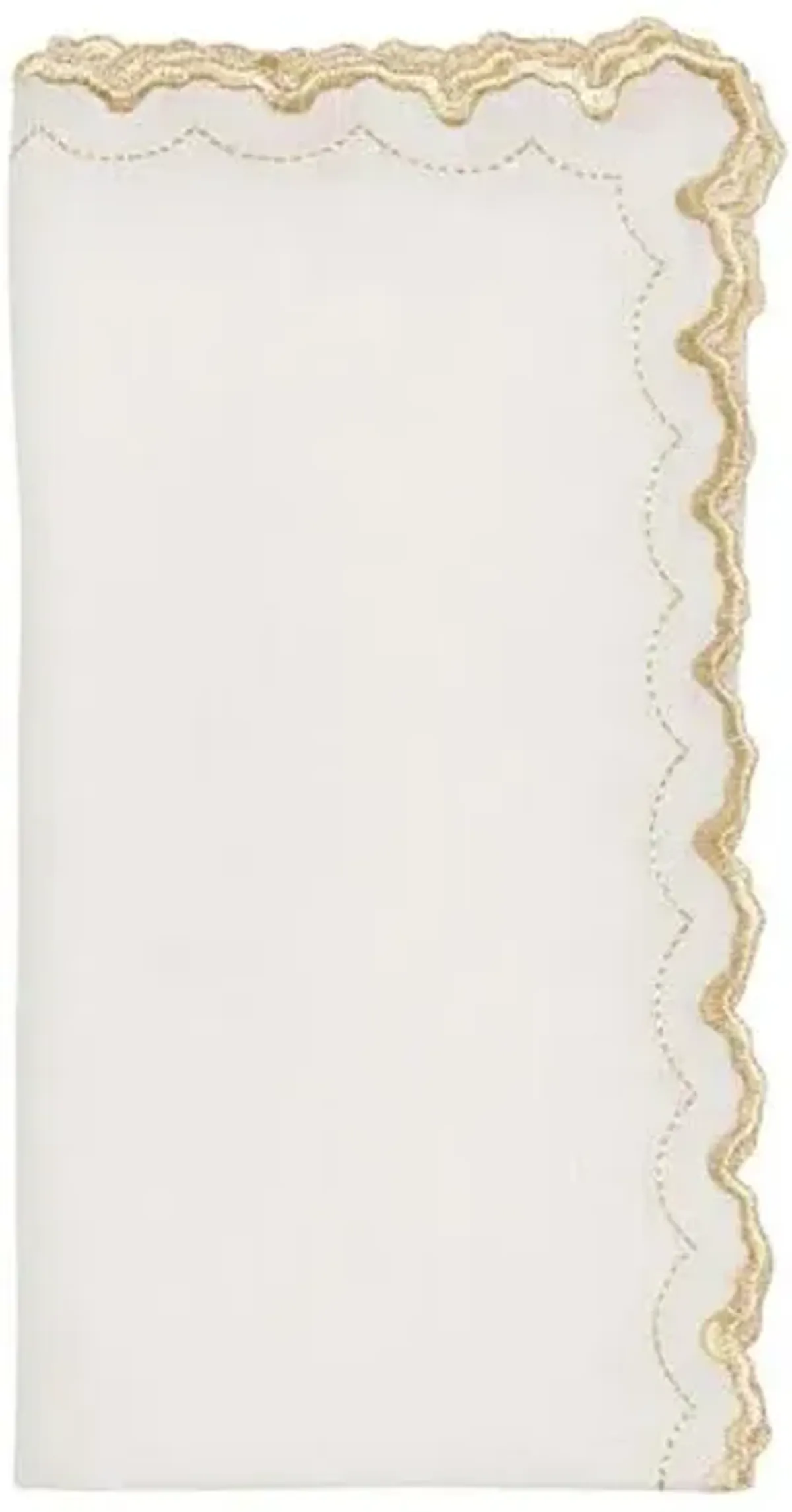 Set of 4 Arches Napkins - Kim Seybert - Gold