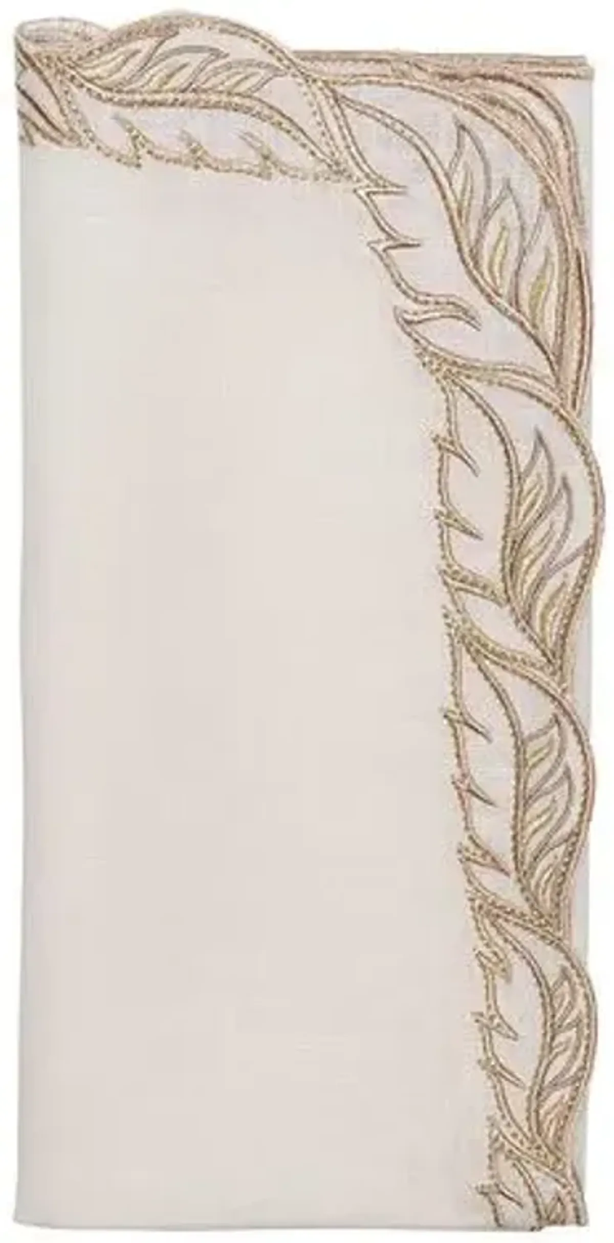 Set of 4 Winding Vines Napkins - Kim Seybert - Beige