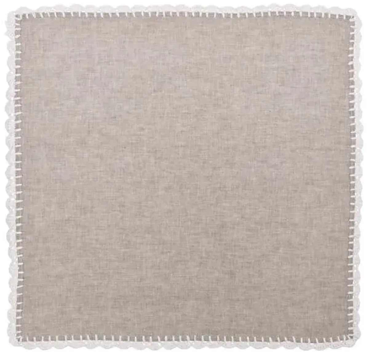 Set of 4 Shell Edge Napkins - Kim Seybert - Gray