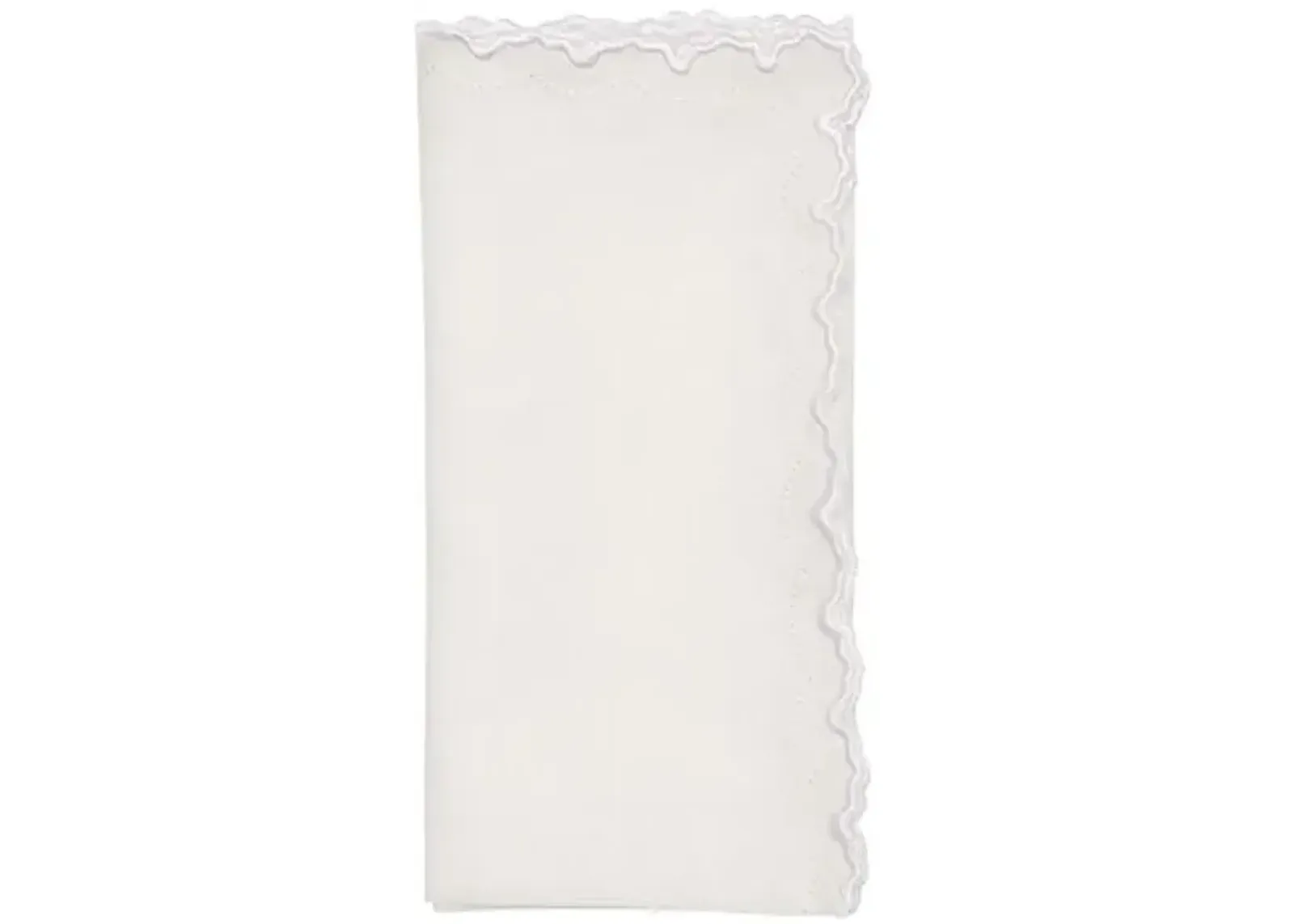 Set of 4 Arches Napkins - Kim Seybert - White