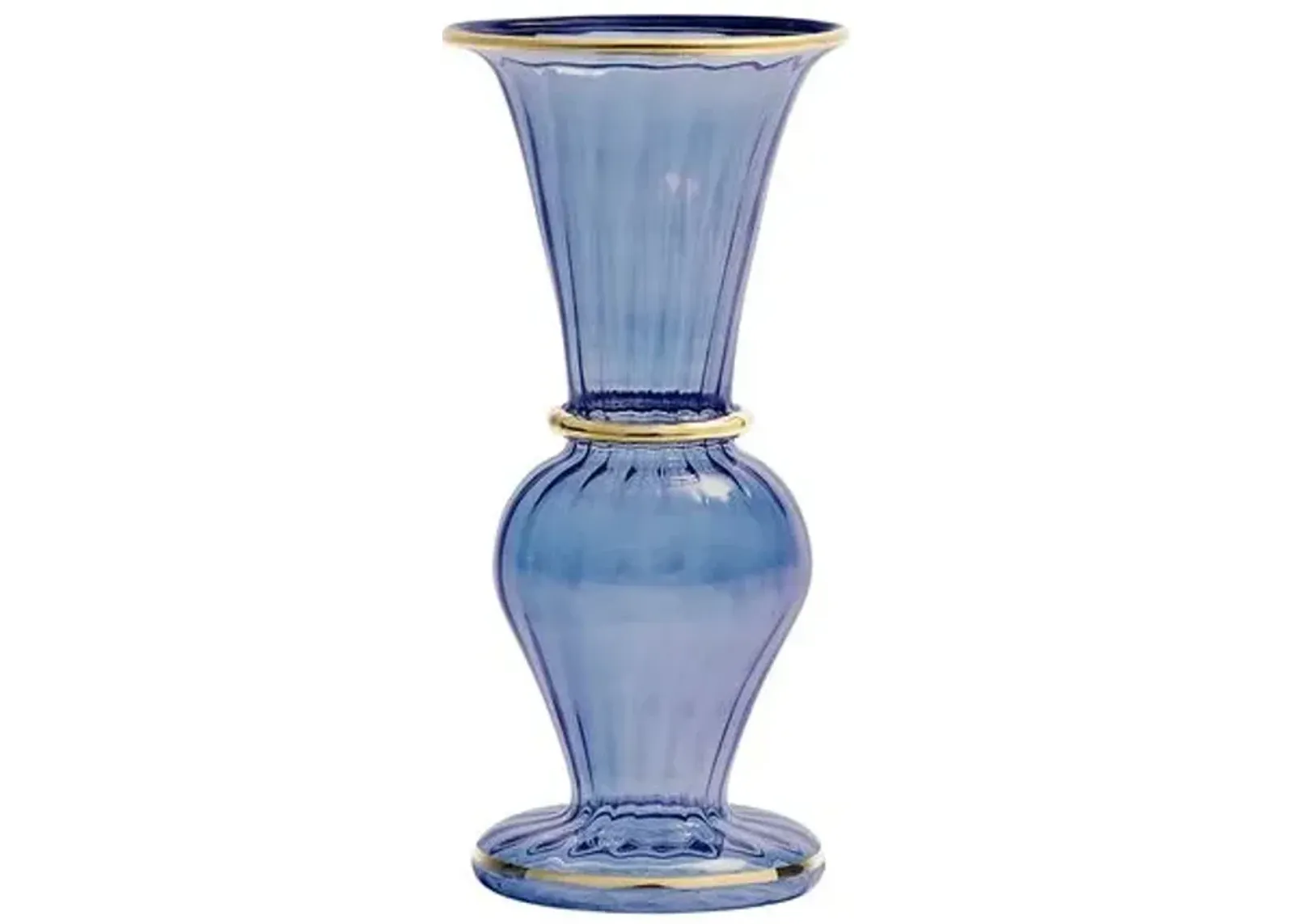 Trumpet Bud Vase - Kim Seybert - Blue