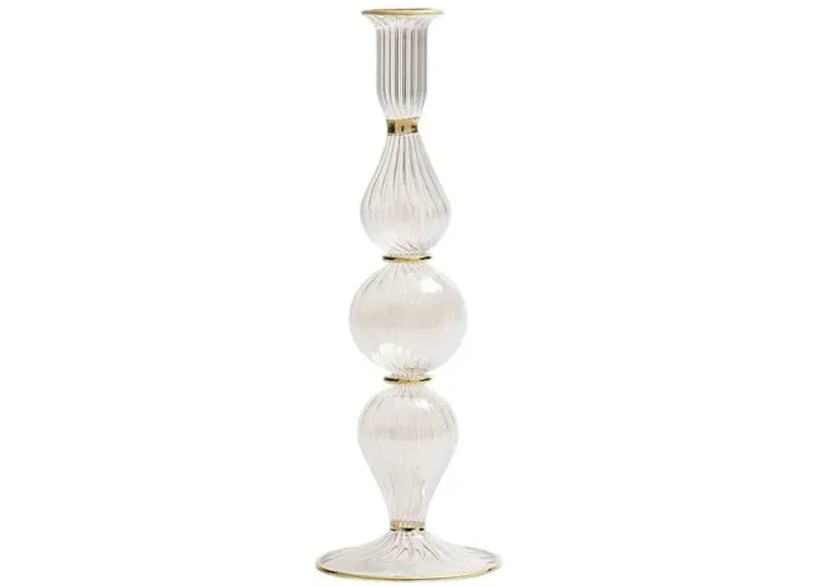 Ripple Candle Holder - Kim Seybert - Clear