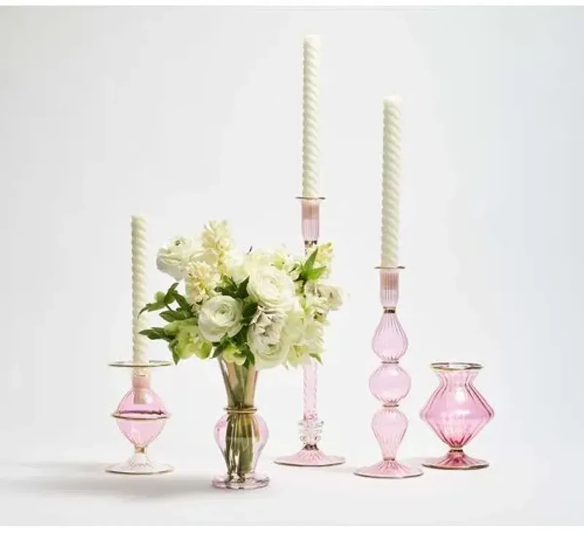 Ripple Candle Holder - Kim Seybert - Pink