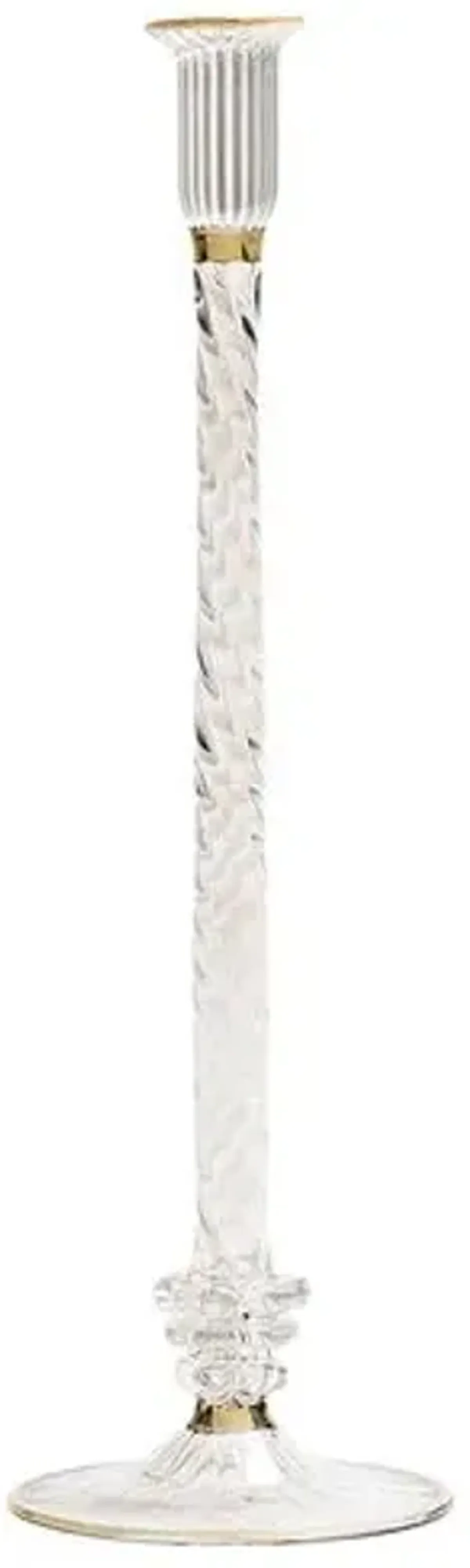 Braid Tall Candle Holder - Kim Seybert - Clear