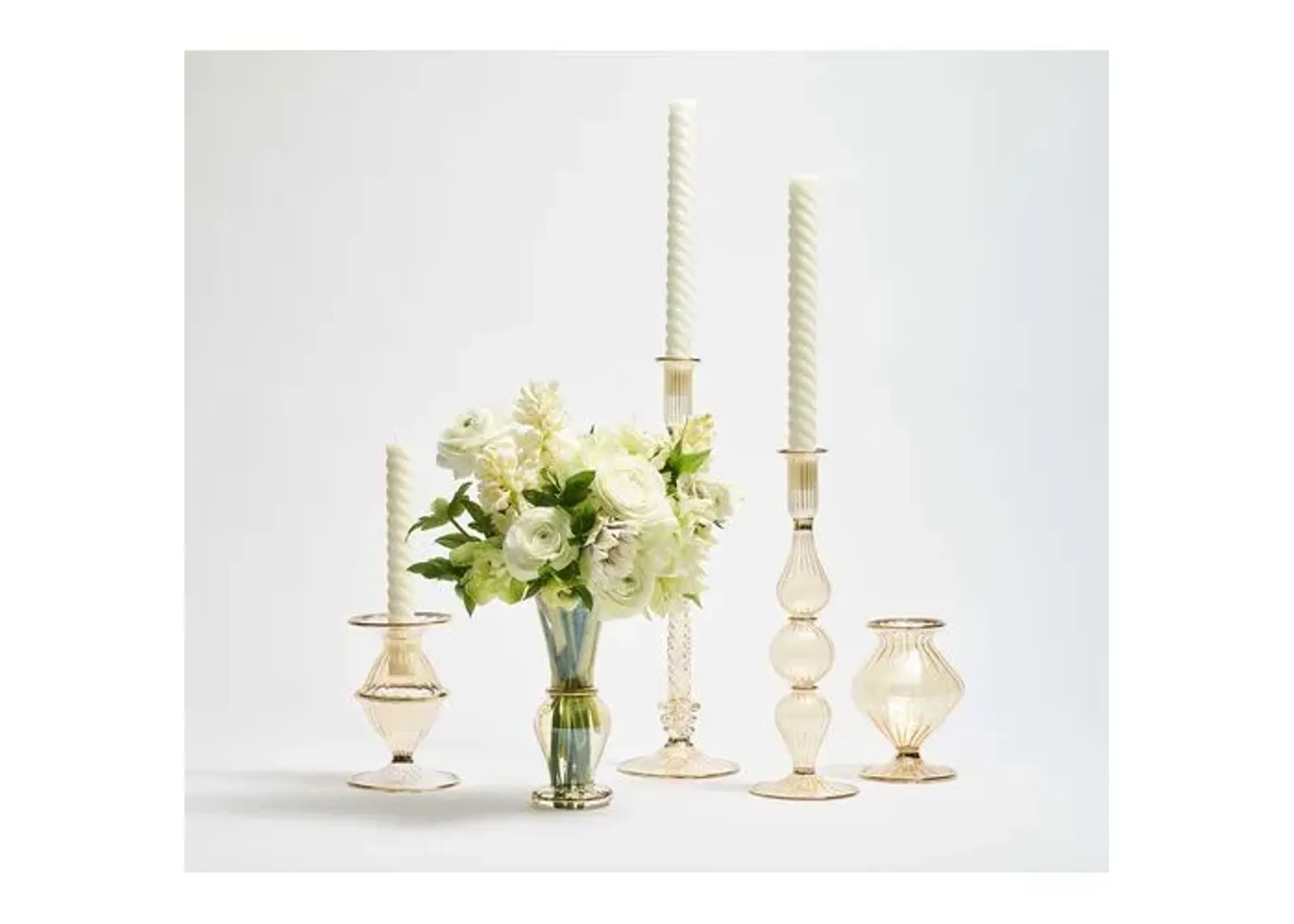 Braid Tall Candle Holder - Kim Seybert - Gold