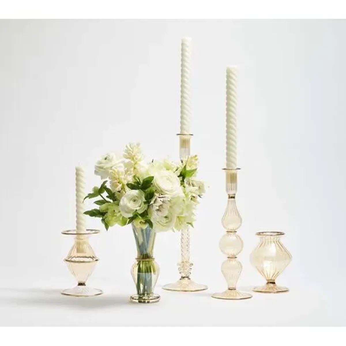 Braid Tall Candle Holder - Kim Seybert - Gold