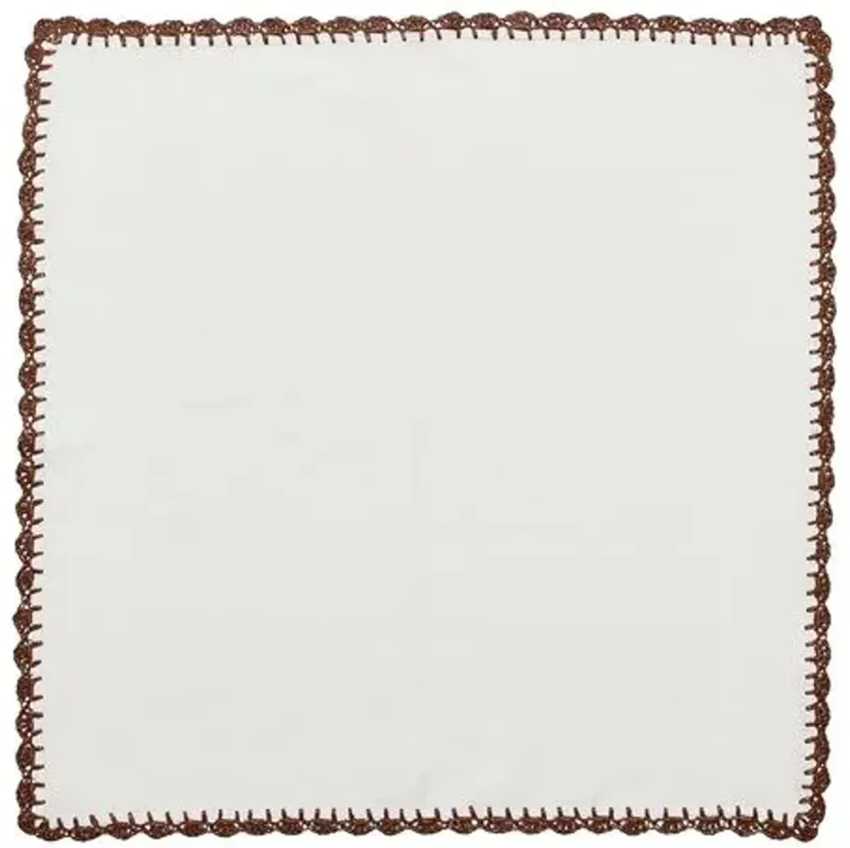 Set of 4 Shell Edge Napkins - Kim Seybert - Brown