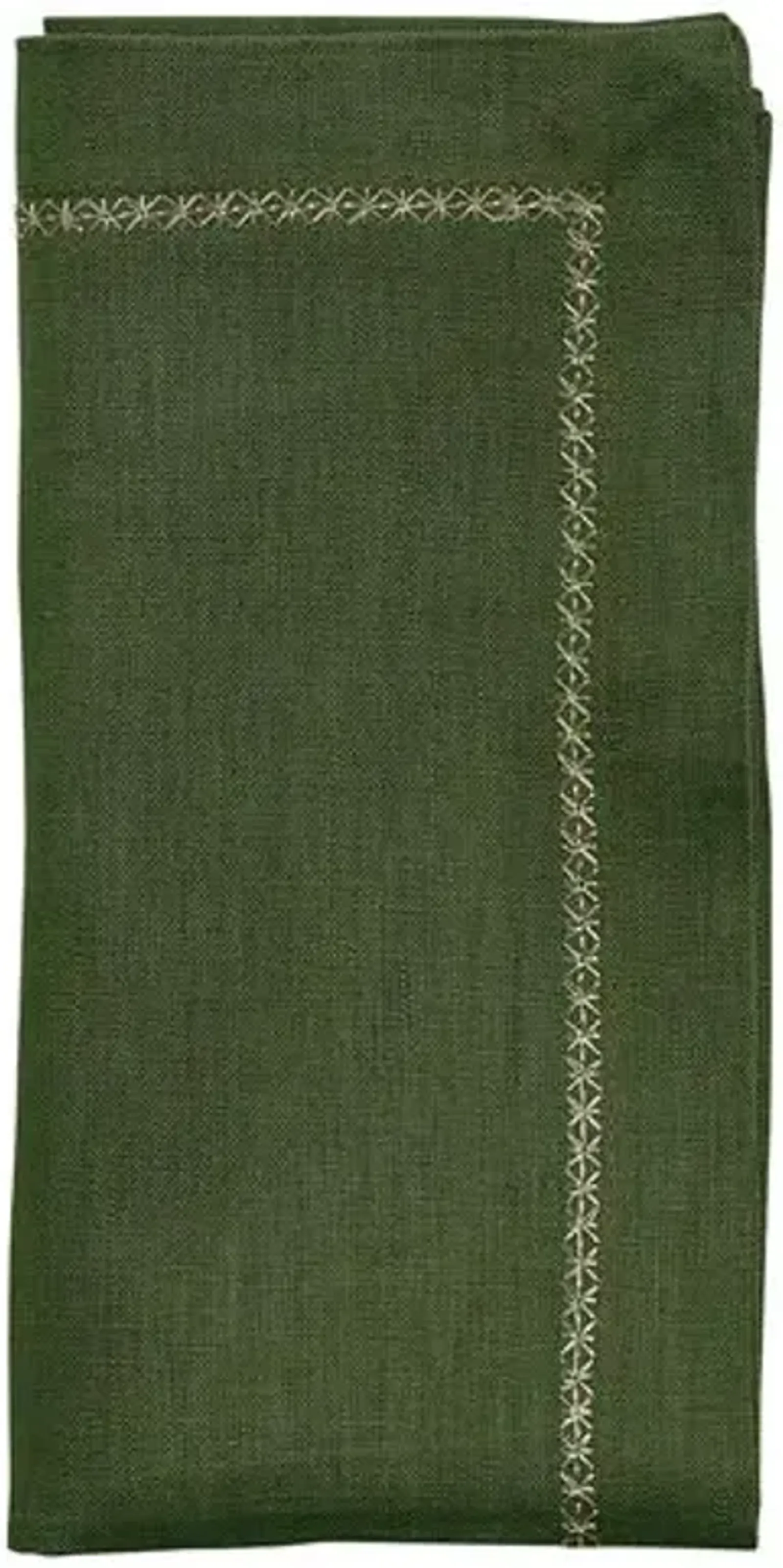 Set of 4 Classic Napkins - Kim Seybert - Green