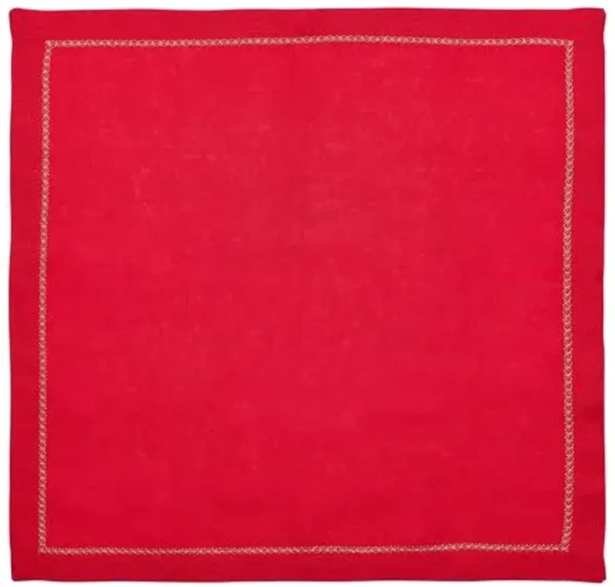 Set of 4 Classic Napkins - Kim Seybert - Red