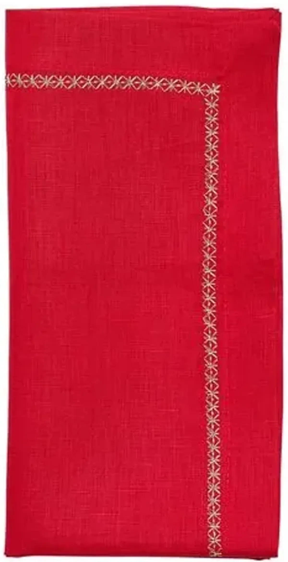 Set of 4 Classic Napkins - Kim Seybert - Red