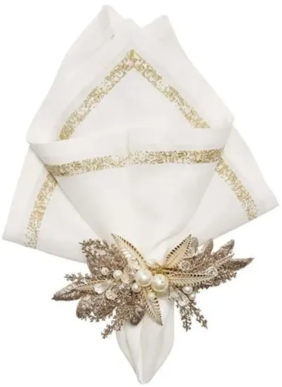 Set of 4 Impression Napkins - Kim Seybert - Gold