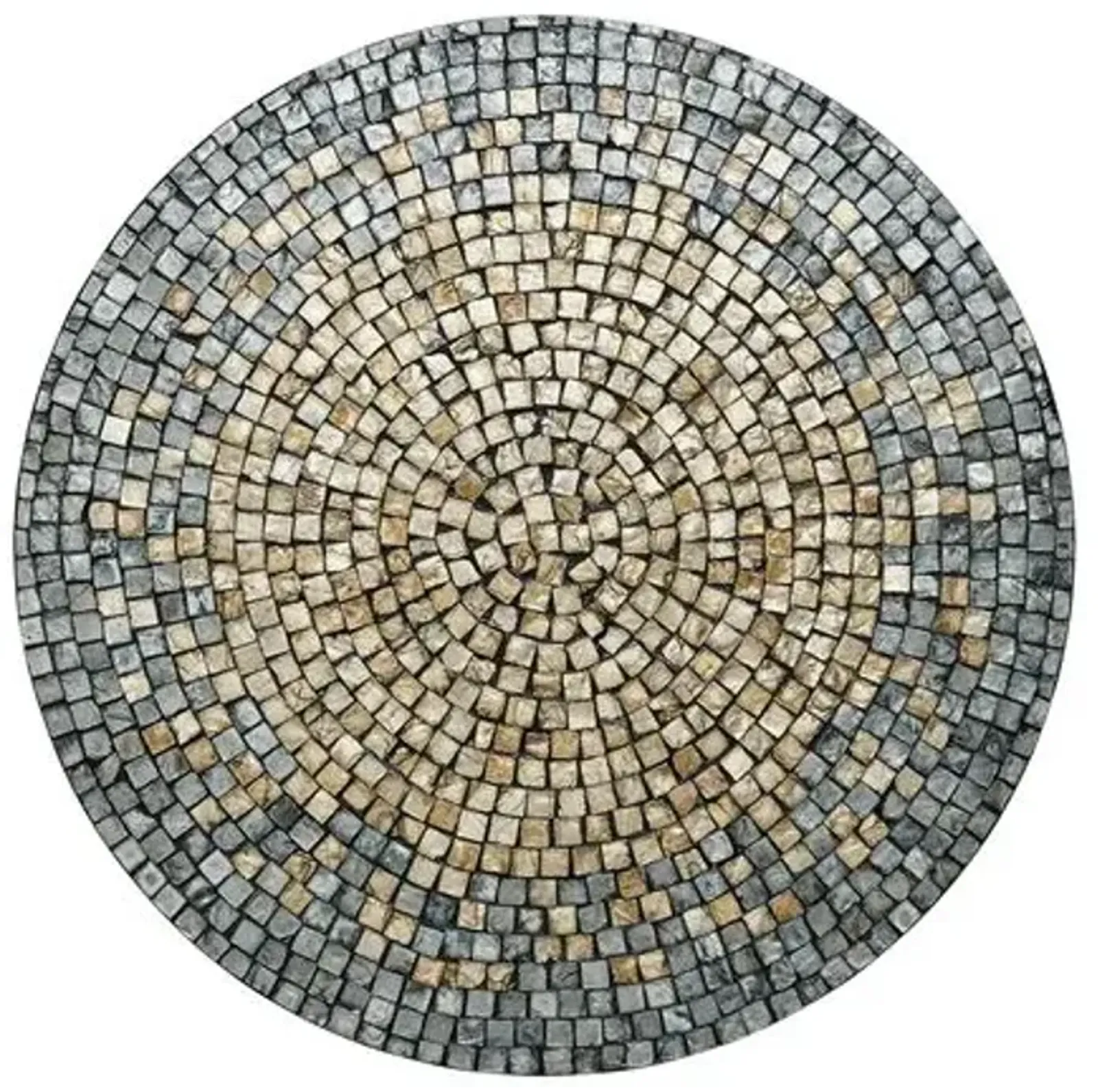 Set of 4 Shell Mosaic Placemats - Kim Seybert - Gray