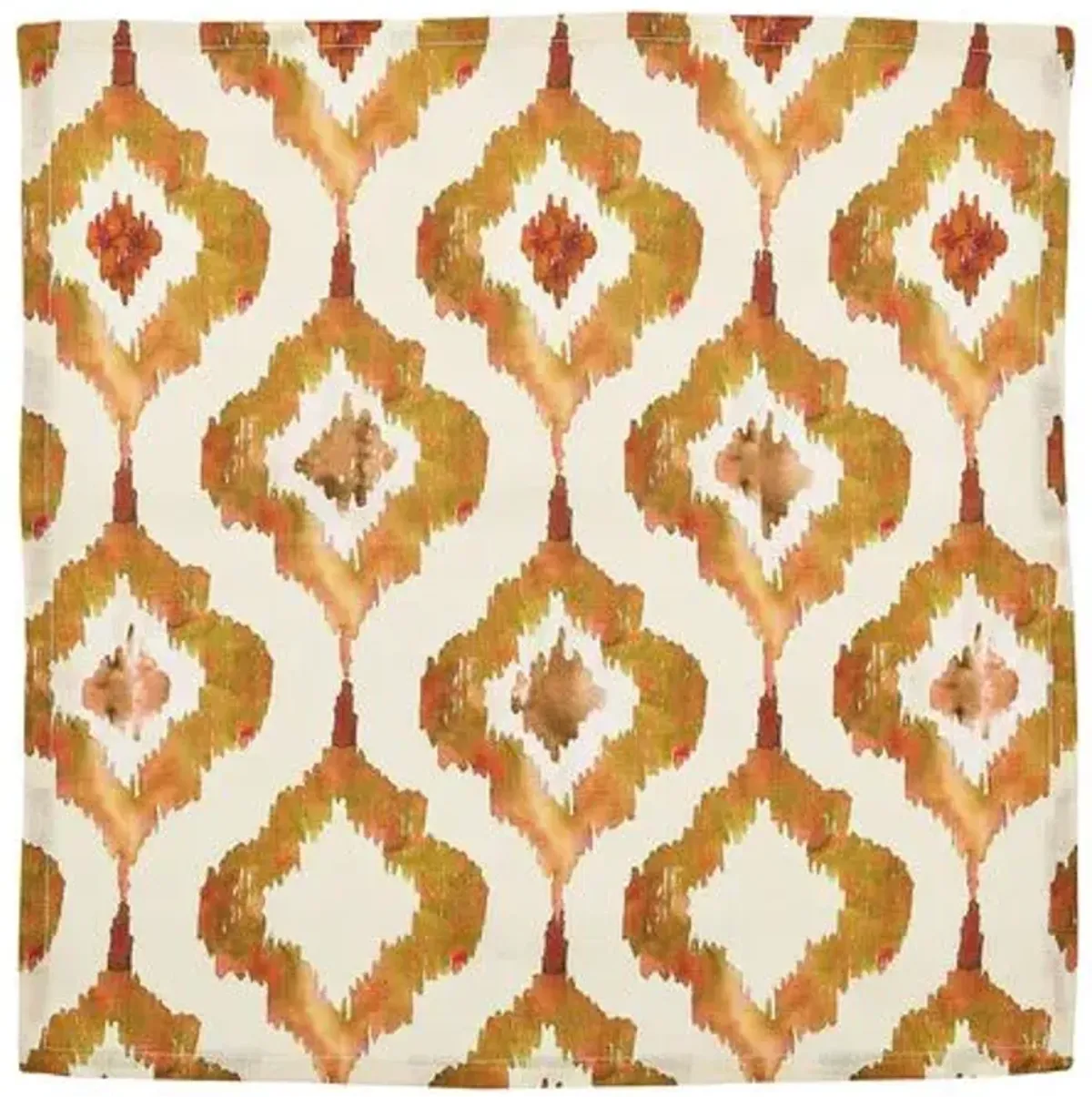 Set of 4 Watercolor Ikat Napkins - Kim Seybert - Orange