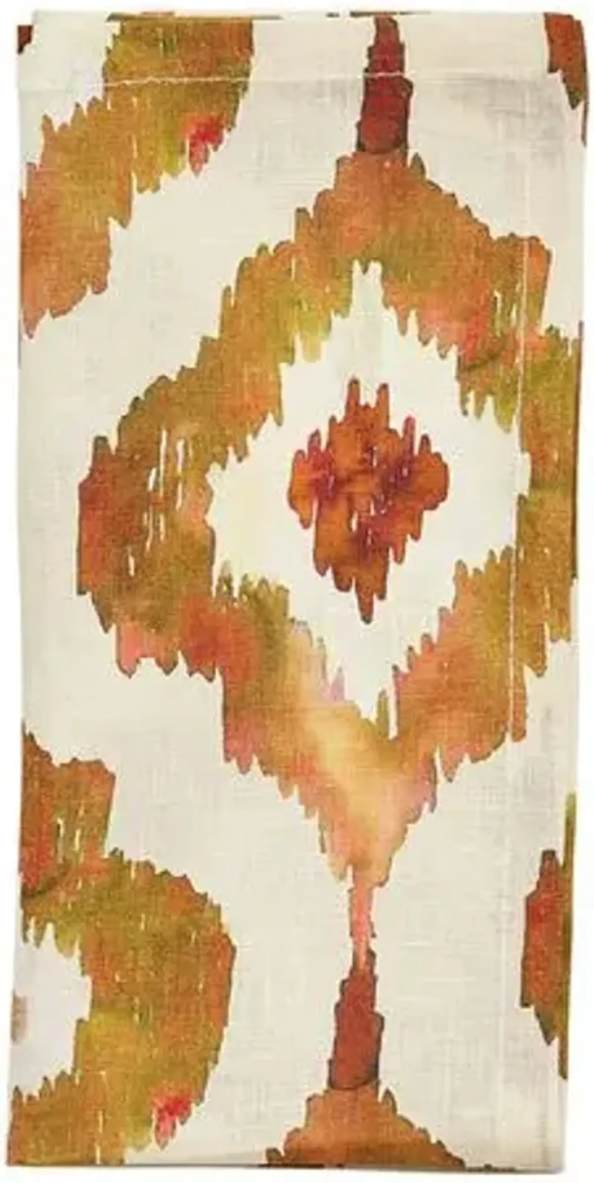 Set of 4 Watercolor Ikat Napkins - Kim Seybert - Orange