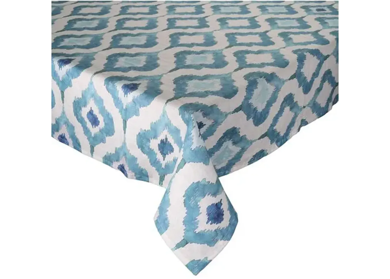 Watercolor Ikat Tablecloth - Kim Seybert - Blue