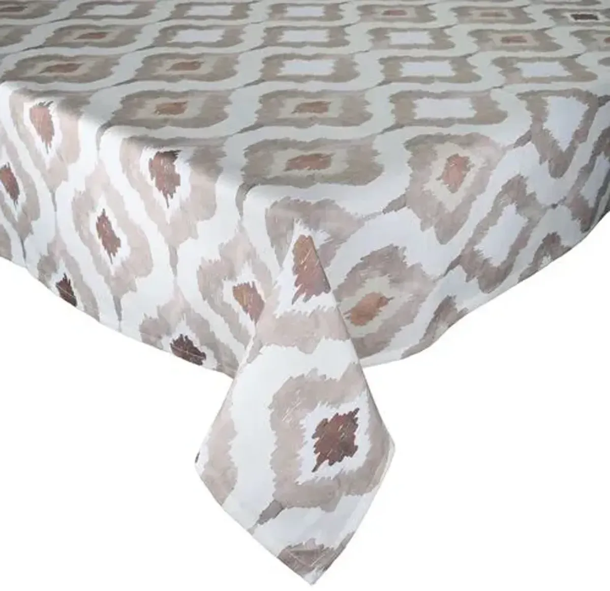 Watercolor Ikat Tablecloth - Kim Seybert - Brown