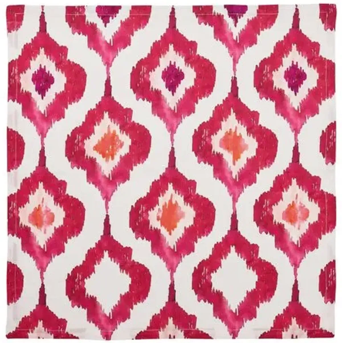 Set of 4 Watercolor Ikat Napkins - Kim Seybert - Pink