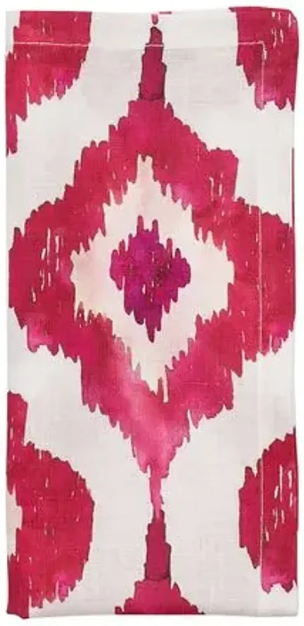 Set of 4 Watercolor Ikat Napkins - Kim Seybert - Pink