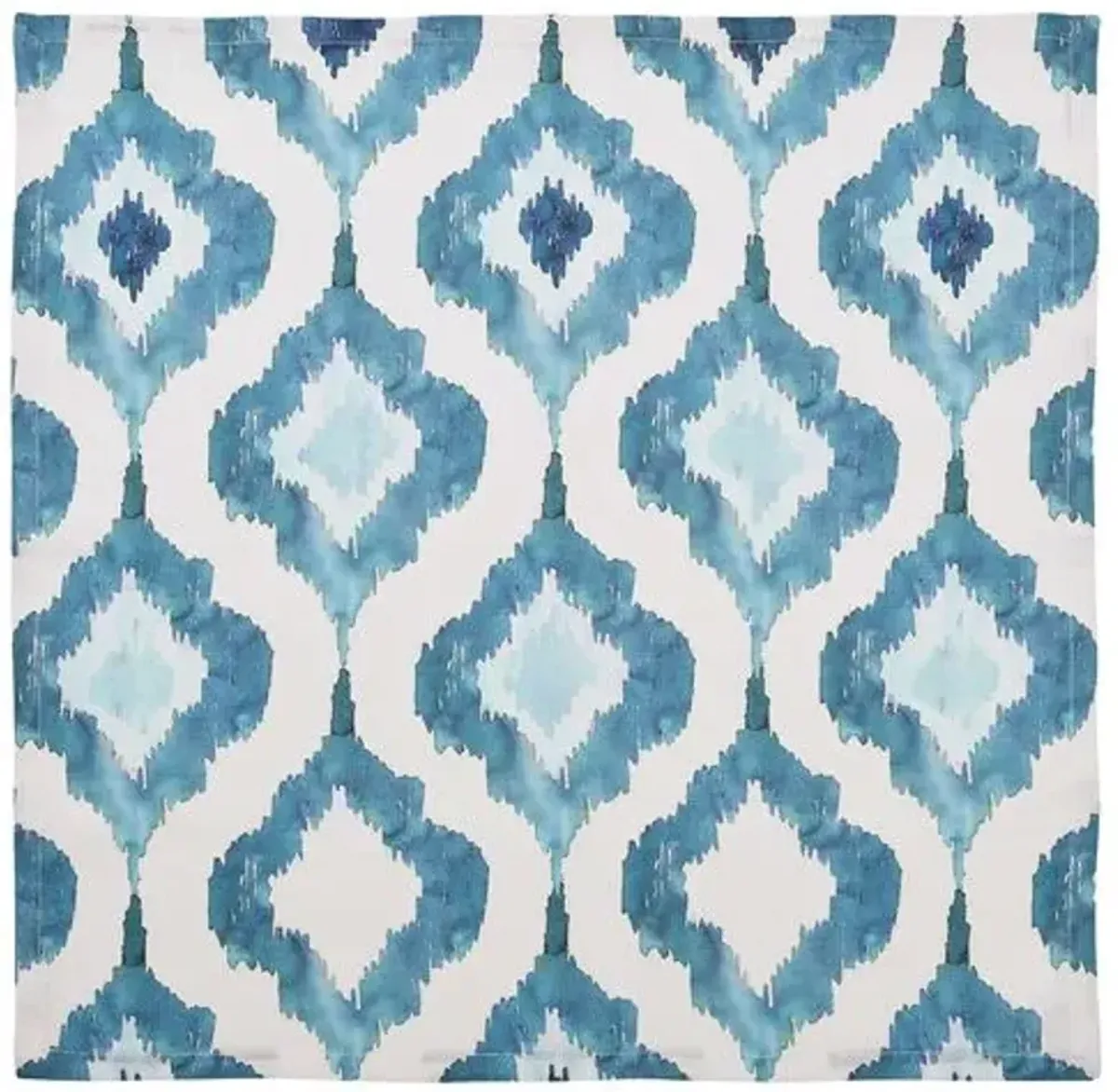 Set of 4 Watercolor Ikat Napkins - Kim Seybert - Blue