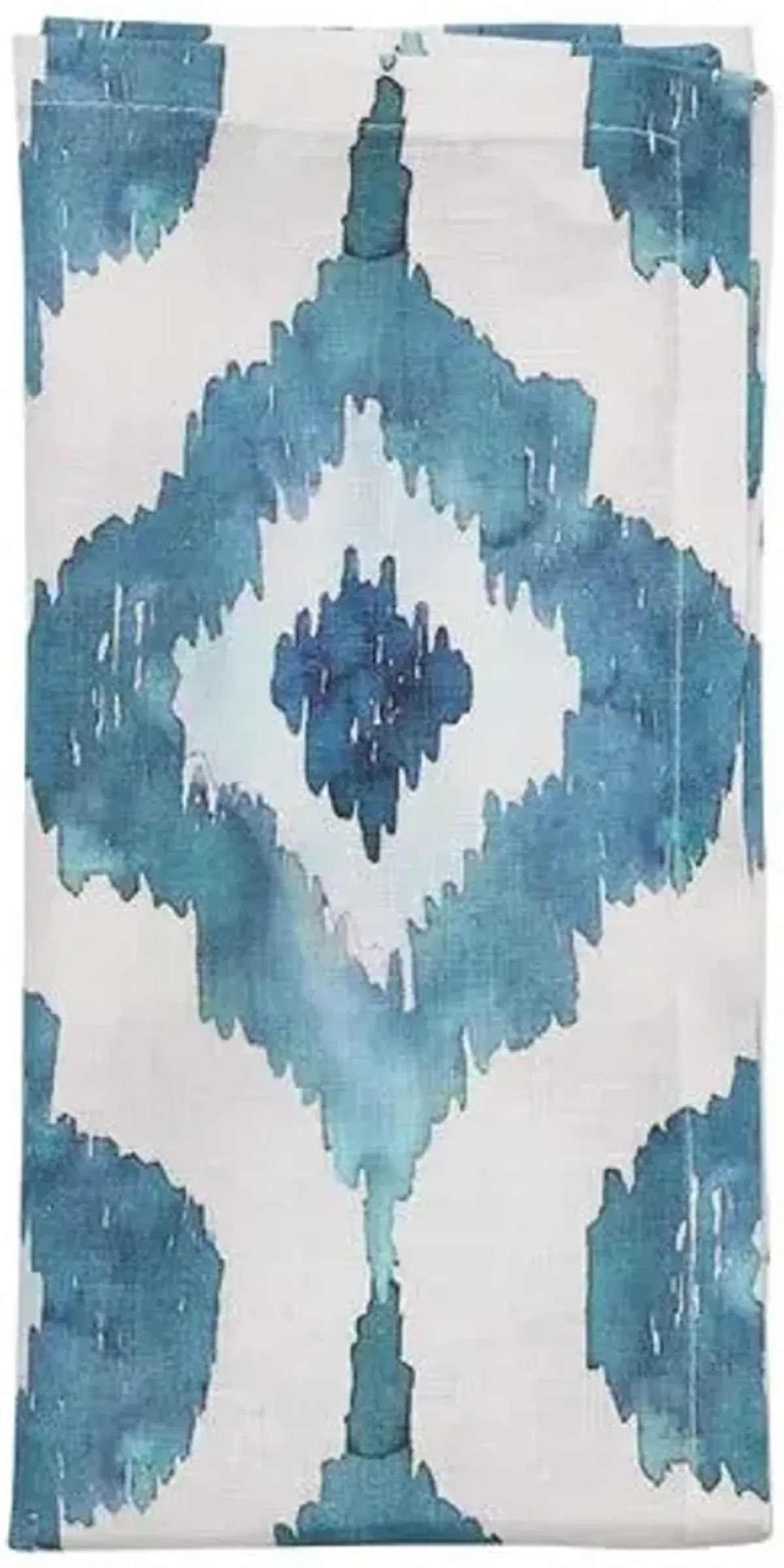 Set of 4 Watercolor Ikat Napkins - Kim Seybert - Blue