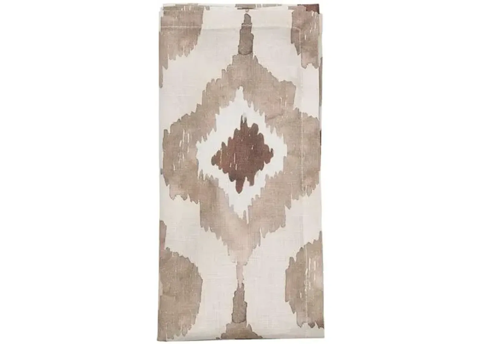 Set of 4 Watercolor Ikat Napkins - Kim Seybert - Brown