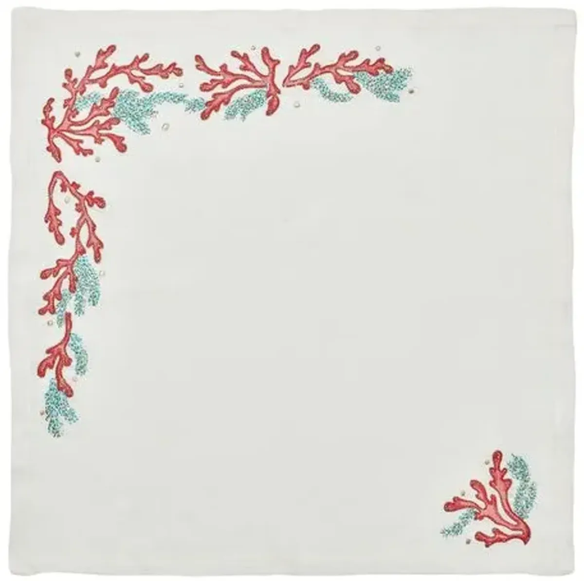 Set of 4 Coral Spray Napkins - Kim Seybert - Multi