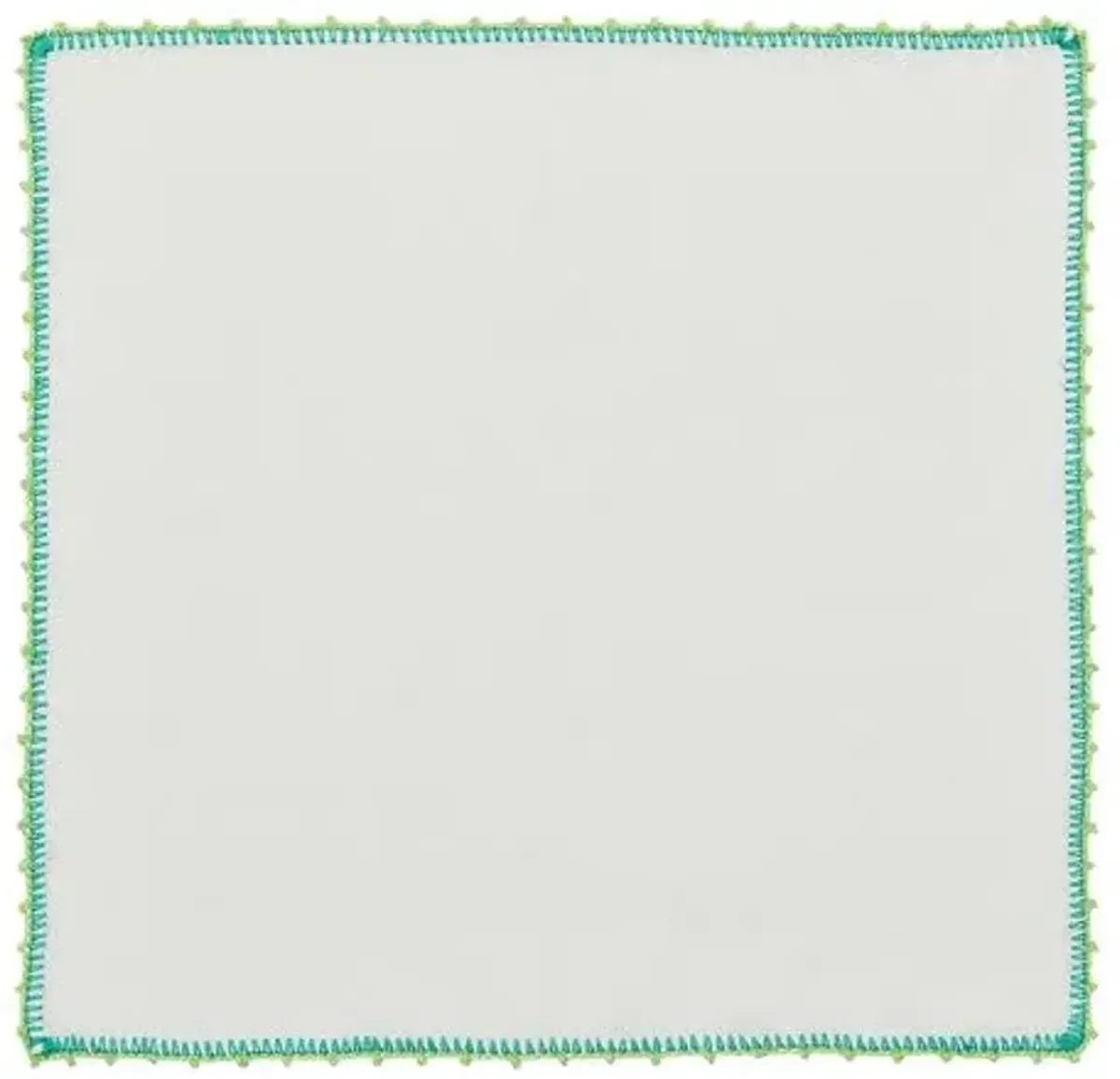 Set of 4 Knotted Edge Napkins - Kim Seybert - Green