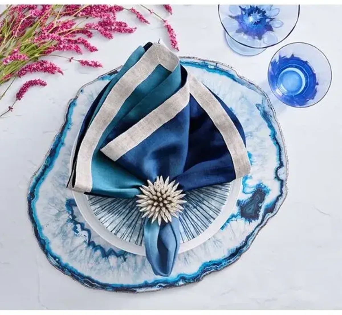 Set of 4 Marine Placemats - Kim Seybert - Blue